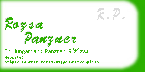 rozsa panzner business card